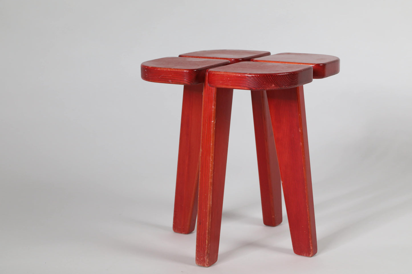 Rauni Peippo Keravan Carpentry factory Apila Stool Red