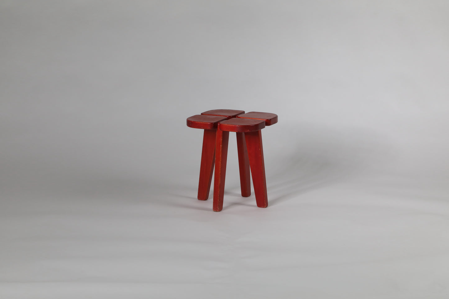 Rauni Peippo Keravan Carpentry factory Apila Stool Red