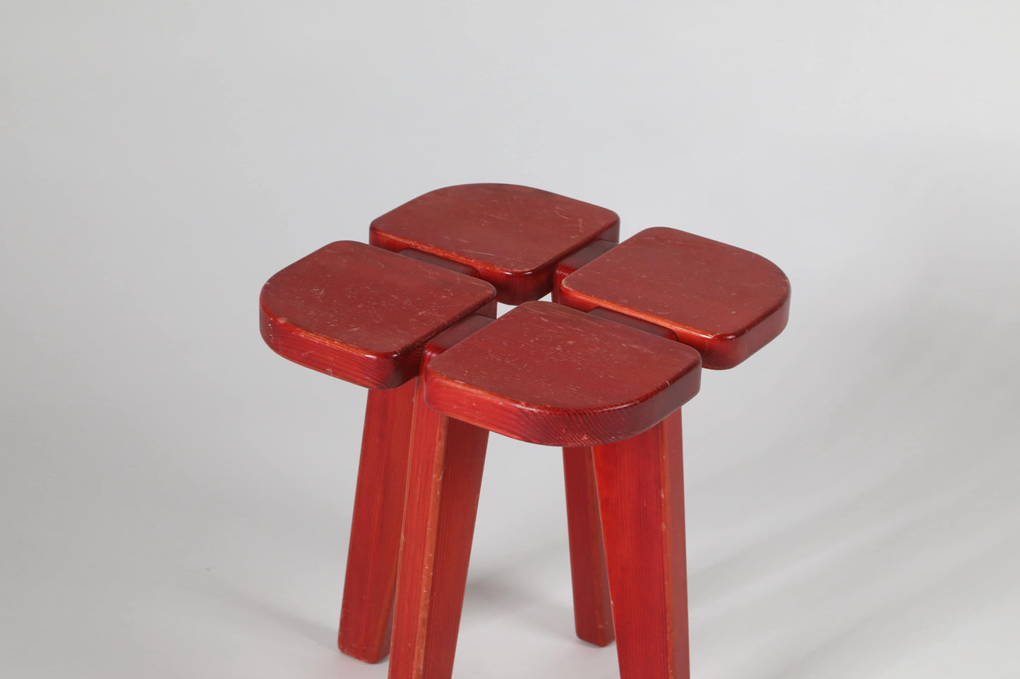 Rauni Peippo Keravan Carpentry factory Apila Stool Red