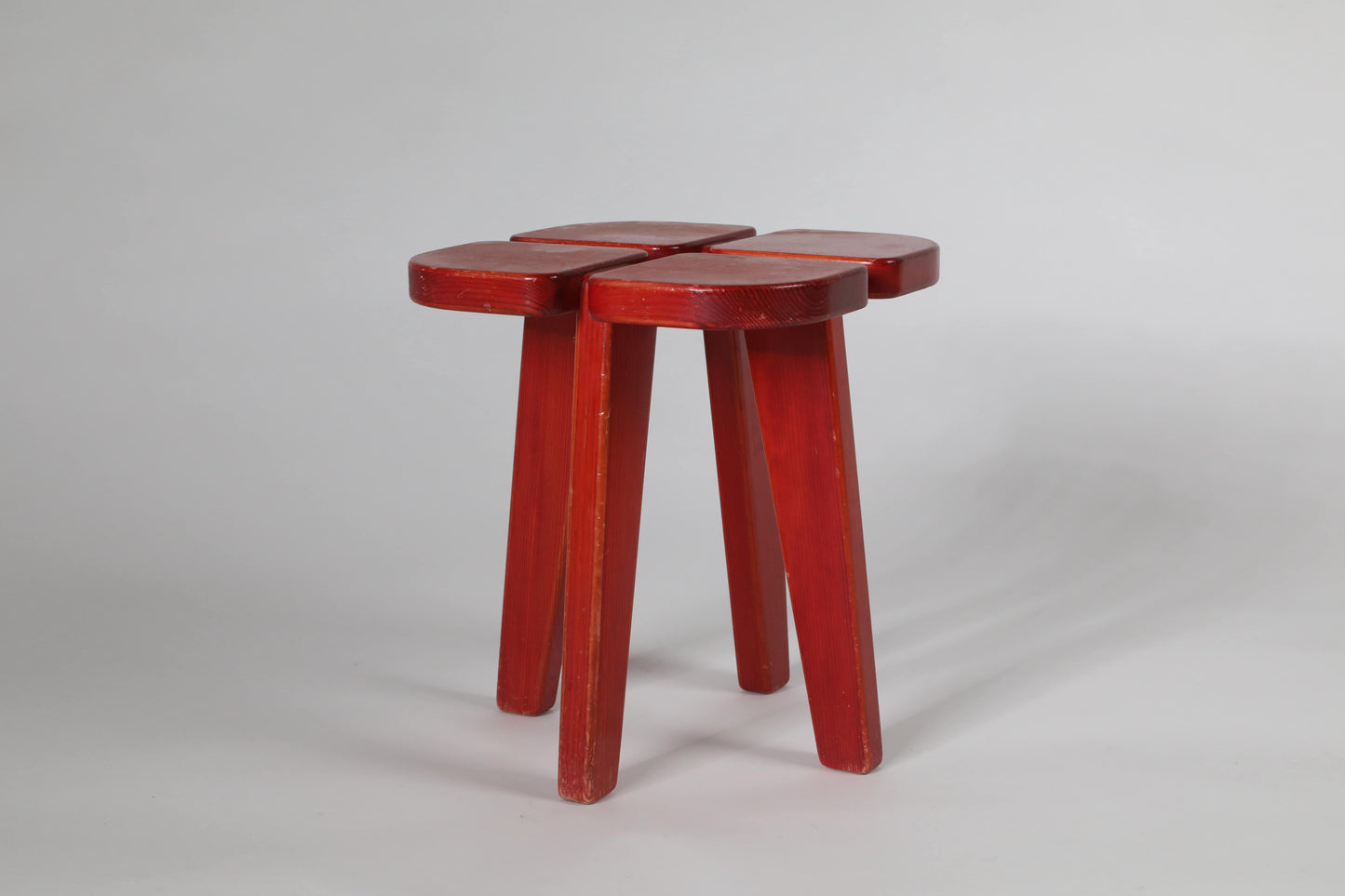 Rauni Peippo Keravan Carpentry factory Apila Stool Red